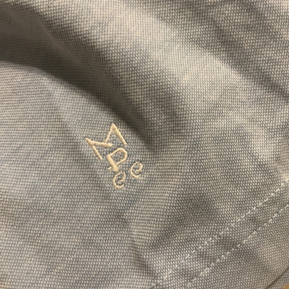 Peter Millar Solid Blue Golf Polo Shirt L logo embroidered - Picture 3 of 5